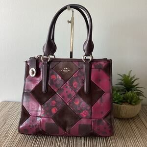 Coach Pink and Brown Patchwork Bag